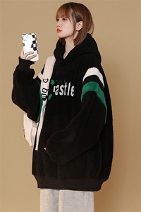2023秋冬加绒加厚羊羔绒卫衣休闲羊羔毛外套男女 973-P90 控价118图片