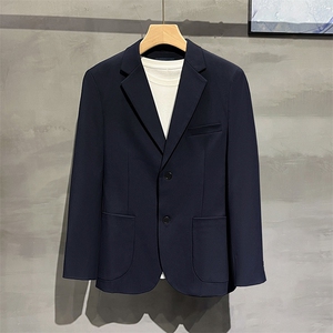 秋冬新款加绒加厚男士毛呢大衣套装三件套高级感港风男装两件套潮图片