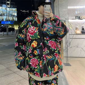 Y99男女休闲花衣服外套冬季保暖防寒面包衣服风大码汉服土潮图片