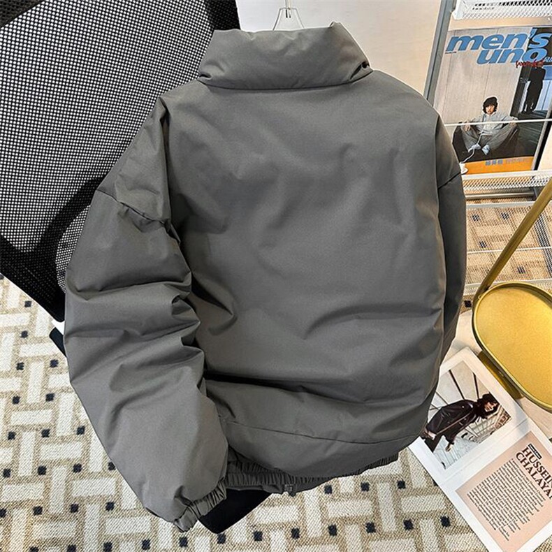 现货美式高街休闲夹克冬季立领纯色三防户外工装加厚棉服外套,男装夹克,电商A486