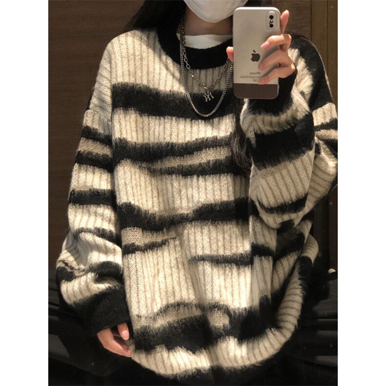 【有货】MY3010CC-特P46条纹毛衣男慵懒风情侣针织衫外套,男装针织衫/毛衣,星座1007（原301D）