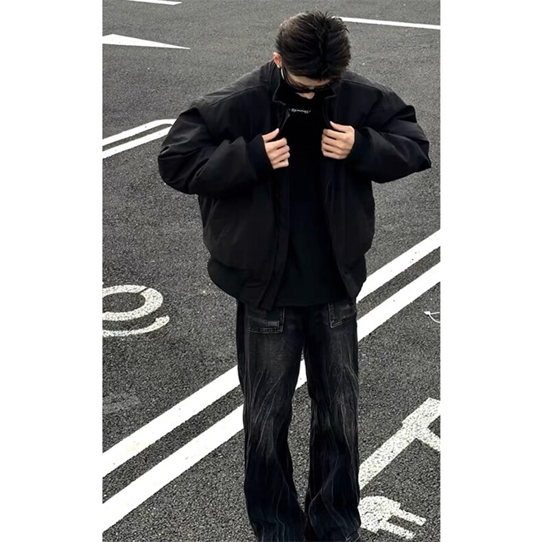 网图慎用加厚夹棉夹克双开拉链防水潮牌棉衣外套M2527-P78,男装夹克,星座1213