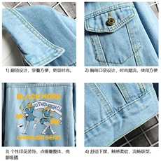 牛仔夹克男大码牛仔外套男茄克NJ77304-P60，男装工装外套，电商A040A