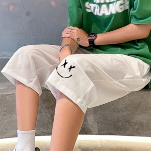 QK72190-P25冰丝七分裤男大码速干短裤男五分裤 港风图片