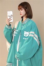 中性秋季百搭宽松棒球服拼色夹克情侣棒球服外套女G6291P65控78，男装夹克，电商A268