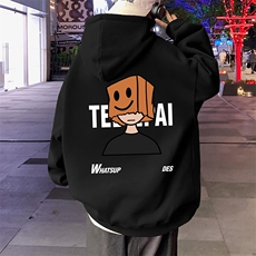 CM065P60新品重磅纯棉连帽卫衣秋冬外套卡通印花帽衫秋冬外套，男装卫衣，星座304A-1