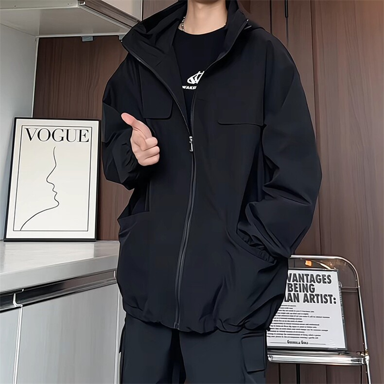 JK175/P65秋装新款个设计感性暗格纹夹克男潮休闲宽松外套上衣,男装夹克,电商基地A050