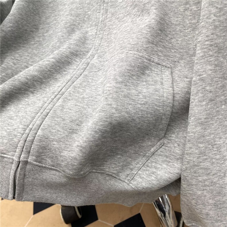 美式情侣开衫连帽卫衣外套男款秋冬季加绒加厚小众设计感上衣,女装短外套,星座601-1