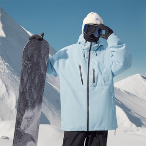 冬季户外防水防风连帽中性风男女加厚保暖防寒滑雪服外套M42-P165图片