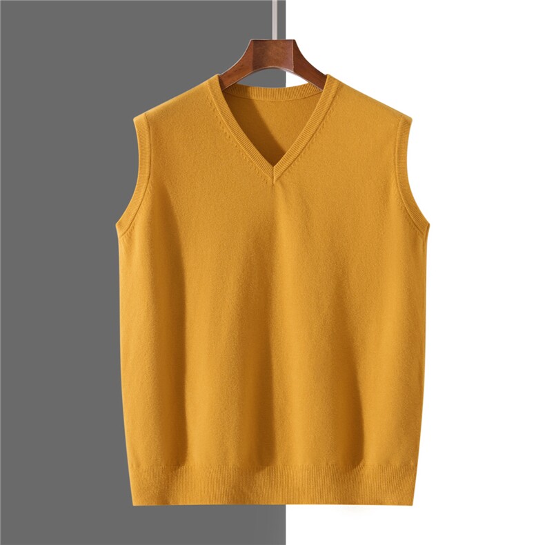 2025年秋季时尚百搭通勤简约休闲V领马甲，男装背心/马甲，牧绒家园
