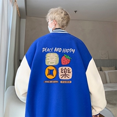 摇粒绒棒球服男大码开衫卫衣男夹克BF86322-P65，男装夹克，电商A040