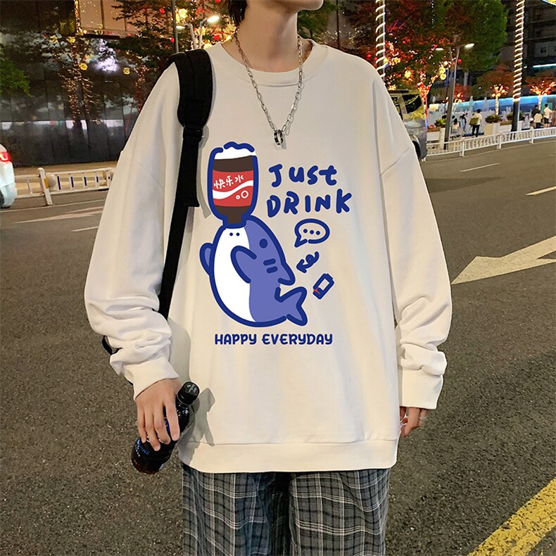 圆领卫衣男超大码胖子肥佬大号长袖t恤S6450-P28,男装卫衣,电商A040