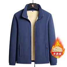 爆板摇粒绒夹克双面绒抓绒衣外套大码男装-加绒899-P55（M-8XL），男装夹克，星座1105
