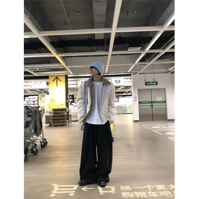 XZ1005-1-HXD1118-P115-巴恩风毛领加厚夹棉复古痞帅棉衣外套,男装棉衣,星座1005-1