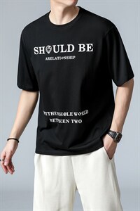 主推男装2024新款夏季宽松短袖T恤男运动休闲时尚潮男士体恤衫P55图片
