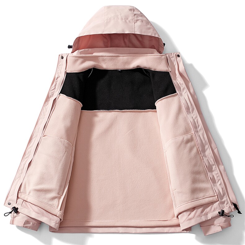23658-特P70冬季男女同款三合一冲锋衣摇粒内胆连帽棉衣外套,男装夹克,星座109-1