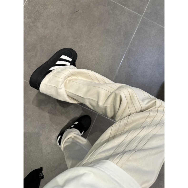 【网图】美式侧边条纹休闲卫裤潮垂感直筒阔腿休闲裤子K034CC-P42，男装休闲裤，星座1007（原301D）