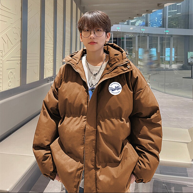 现货 抖音得物可供视频 三防加厚羽绒连帽棉衣外套面包棉服 85527图片