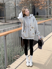 现货2026春秋季连帽外套女针织撞色可爱风学生休闲百搭外，女装卫衣/绒衫，网红馆