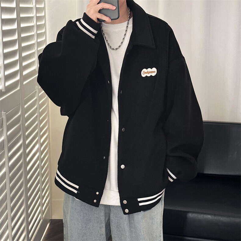 春秋现货新款毛呢外套宽松百搭夹克上衣A351-AJ23140-P105控148,男装夹克,电商A351