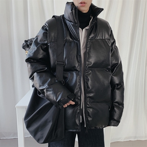 棉衣新款皮革亮面pu皮ll棉衣备货万件，主推私聊。M711 P90图片