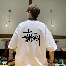可48小时发货支持抖音得物来样二开美式满天星亮片短袖T恤MTX698，男装T恤，电商A486