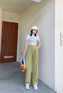 夏季新款！冰丝斜纹直筒裤，其它，欧洛风琴