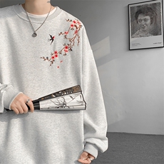 现货WY5502-P45特控68M-5XL大码中性刺绣圆领卫衣外套，女装短外套，电商D232