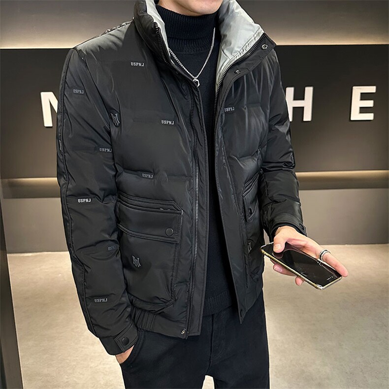 2025店主风新款男士立领羽绒服白鸭绒百搭时尚外套YR8097-P145,男装羽绒服,电商A413
