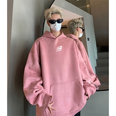 抖音得物供货提供视频秋冬重磅美式麂皮绒连帽卫衣JLM06，男装卫衣，电商A486