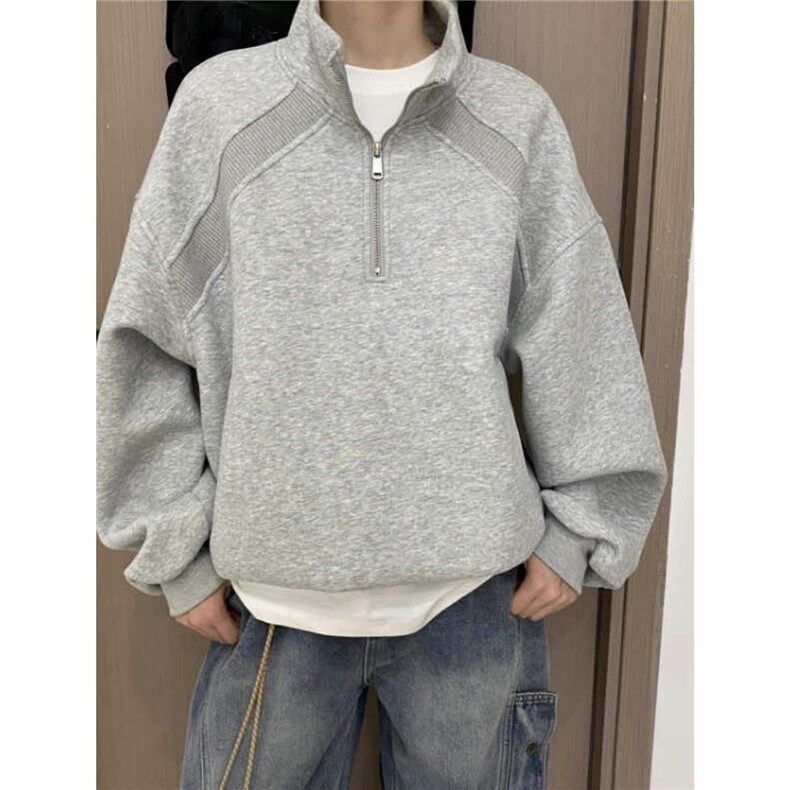 高质量卫衣男拉链套头春秋设计感小众秋冬棉美式潮WYB109，男装卫衣，星座516A