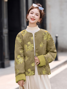主推现货2025年冬装新款新品女装复古风休闲宝藏棉衣图片