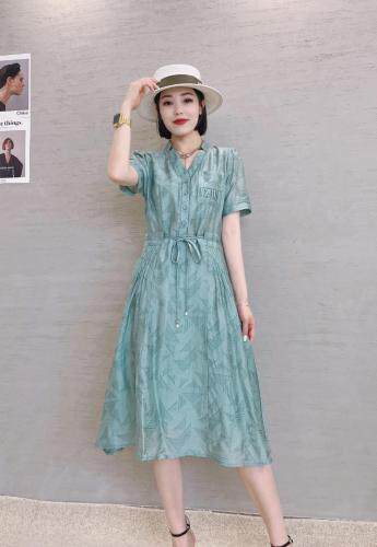 天丝连衣裙，女装连衣裙，慕亿