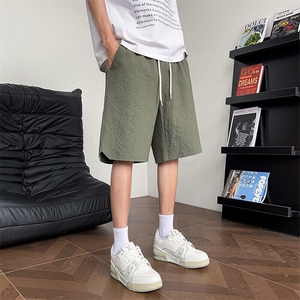 夏季薄款休闲短裤男士2025新款潮牌运动速干五分中裤Q29125-特P25图片