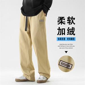 加绒百搭直筒休闲裤潮牌宽松秋冬装卫裤子K663-特批-41加绒特批48图片