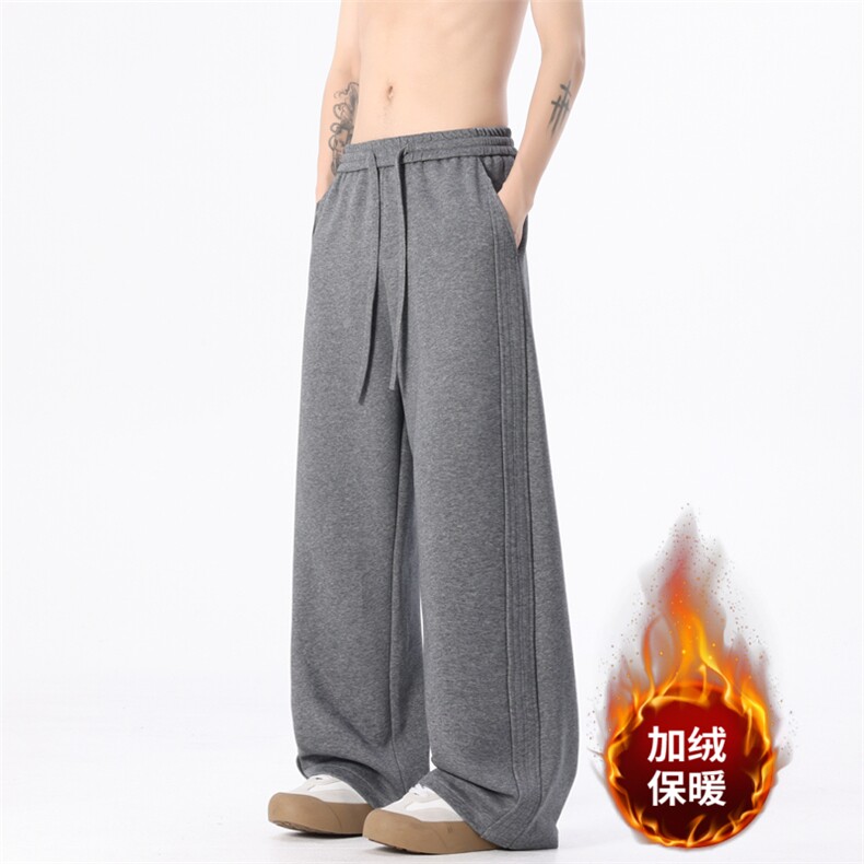 秋冬加绒休闲裤男宽松直筒裤弯刀裤K274-P45加绒P55控78加绒控88,男装卫衣,星座209-2