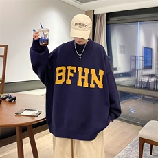 针织衫男韩版潮流字母拼色高街帅2023秋冬季新款ins毛衣MZ091-P47，男装针织衫/毛衣，星座412-3