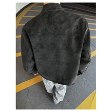 美式正肩皮衣外套男款秋冬季加厚复古痞帅立领男装机车pu皮夹克款，男装夹克，星座506A