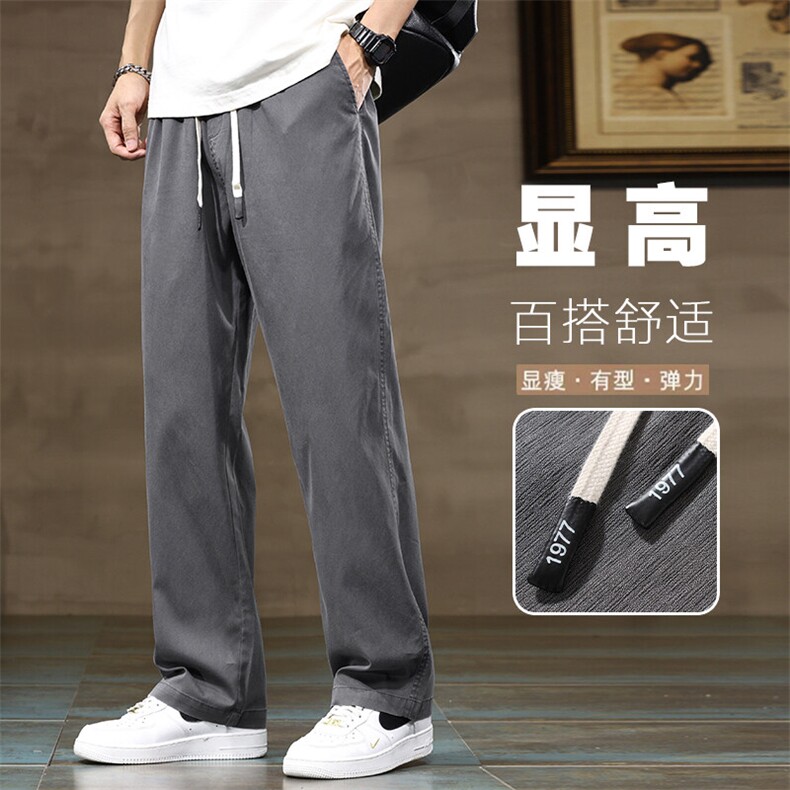 莱赛尔天丝凉感牛仔裤男夏季薄款休闲长裤直筒宽松裤子Z2308-P40图片