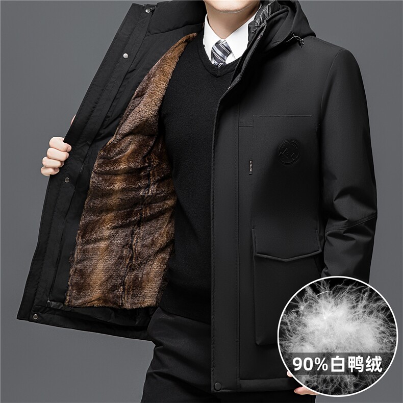 2025高品质连帽羽绒服外套男滑雪服登山服90绒新标,男装羽绒服,星座505-2（原电商A260-1)