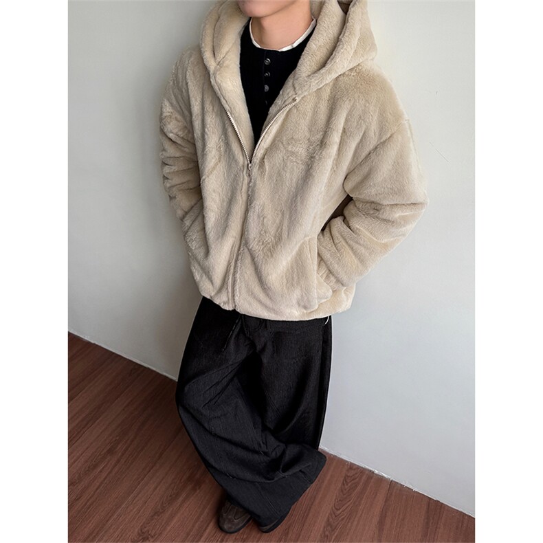 冬季美式cleanfit男女毛绒连帽保暖棉服外套潮D2661-TP70138,男装棉衣,电商A102