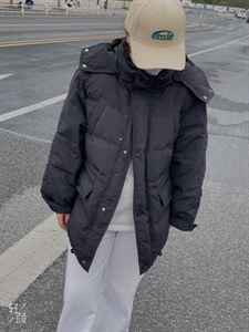 韩版收腰版羽绒服图片