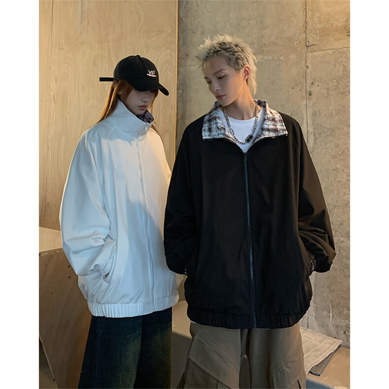 秋季新款Q2608-TP75118情侣两穿复古设计休闲宽松夹克外套,男装夹克,电商A102