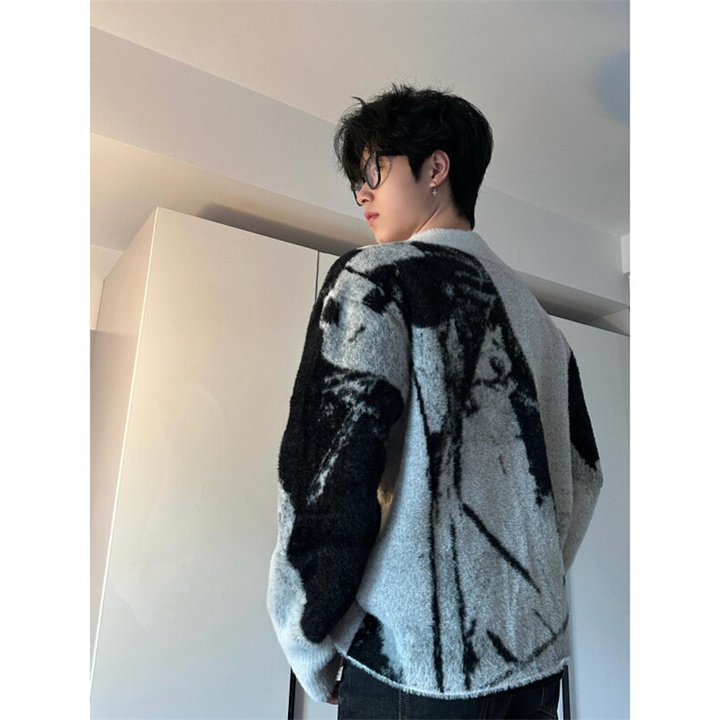 【有货】cleanfit撞色毛衣男秋冬高级痞帅开衫针织衫B06LL-特P68,男装针织衫/毛衣,星座1007（原301D）