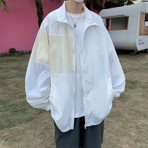 青春流行男冰丝皱防晒衣文艺潮外套Y86P33图片