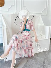【现货】2022夏季新款韩版碎花雪纺连衣裙，女装连衣裙，珍·洛曼