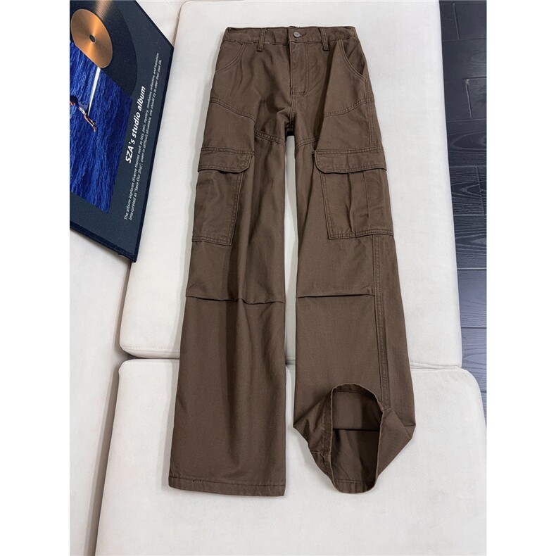 B221 美式ins高街筒洗褪多口袋工装休闲牛仔裤 LK26648-特P55控98图片