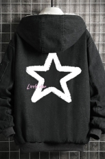 牛仔外套男大码加厚加绒衣男羊羔毛服男NM53286-P140网格，男装棉衣，电商A040A