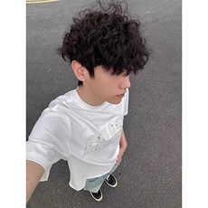 万针全刺绣工艺抖音得物高品质260克重磅纯棉双纱美式高街短袖T恤，男装T恤，电商A486