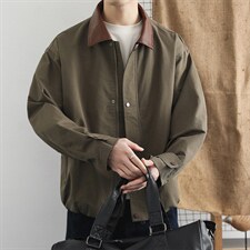 巴恩风夹克男飞行宽松休闲复古时尚美式工装翻领外套秋季，男装夹克，星座914